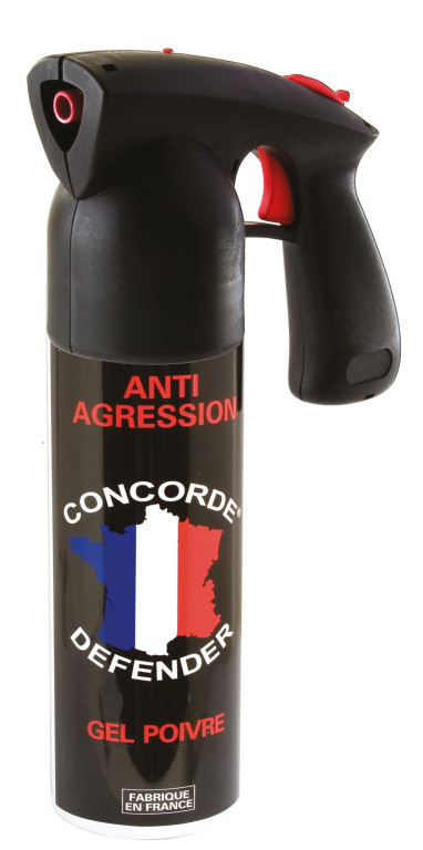 Aérosol GEL POIVRE ANTI-AGRESSION 500 ml avec poignée _ Arme alarme et de  défense - Full Defense